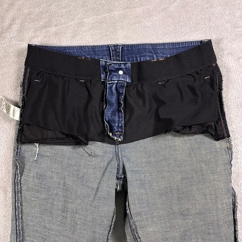Wit & Wisdom Ab-solution Blue Cropped Flare Distressed‎ Jeans Size 10 W31